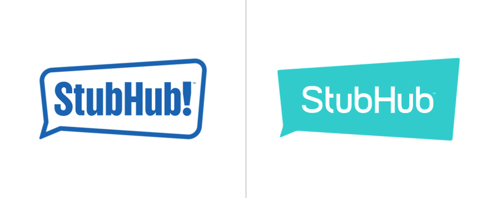 Stubhub updated its logo last week and dropped its enthusiastic exclamation point — maybe as it moves into its fifth country it no longer needs to yell to be noticed? Image via Stubhub